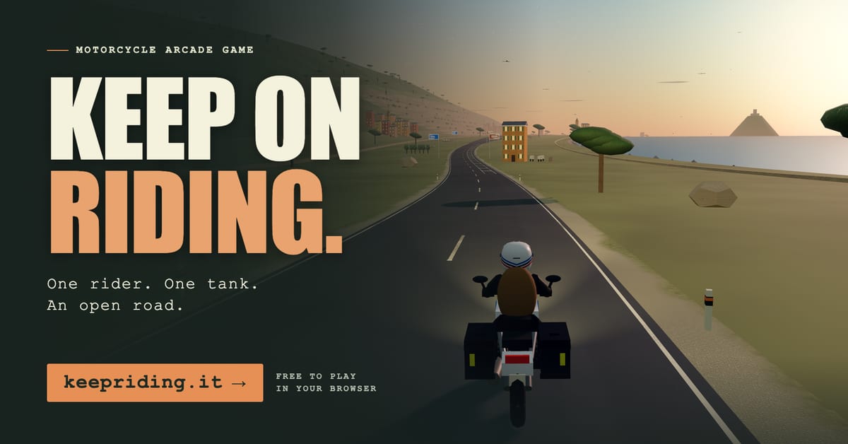 Preview of I made a free browser motorcycle game. How far can you get?
