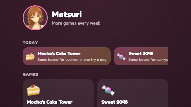 お菓子がテーマのブラウザゲーム集「Matsuri」を個人で作っています🍡 数独・ソリティア・麻雀ピクニック・2048など16本、全部無料＆登録なし。スマホのブ のプレビュー