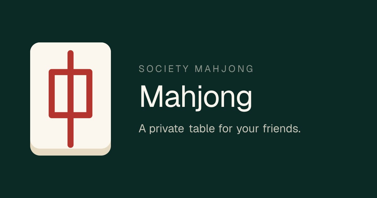 Preview of Society Mahjong