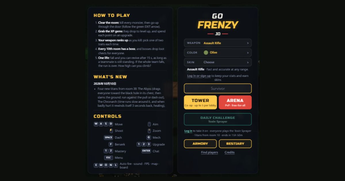 GoFrenzy.io のプレビュー