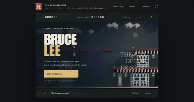 Bruce Leee C64 網頁復刻版 的預覽圖